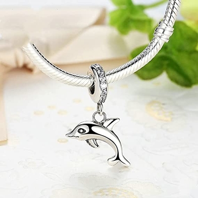 Owl Charm Bead Pendant Textured no ouro 14K com o ródio que chapeia para mulheres