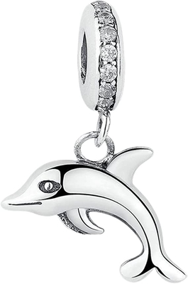 Owl Charm Bead Pendant Textured no ouro 14K com o ródio que chapeia para mulheres