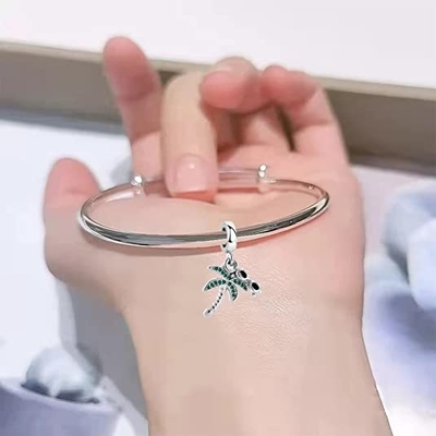 Chili Jewelry Coconut Palm Tree com a praia do feriado dos óculos de sol encanta compatível com Pandora Charms Bracelets