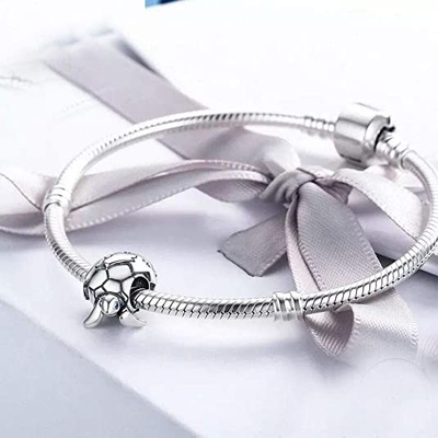 Oscile o coco/palmeira com cristais claros encantam o grânulo para braceletes dos encantos