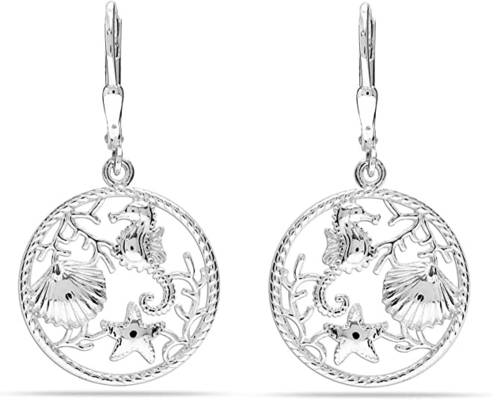 Árvore 925 Sterling Silver Stingray Necklace Manta Ray Turtle Dolphin Charm da senhora