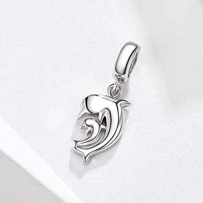 A sereia do encanto da tartaruga do encanto da prata do pendente 925 dos grânulos perla Shell Charm Lucky Sea Turtle para oscilar para braceletes