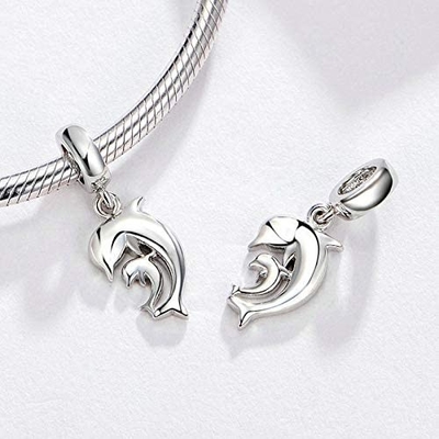 A sereia do encanto da tartaruga do encanto da prata do pendente 925 dos grânulos perla Shell Charm Lucky Sea Turtle para oscilar para braceletes