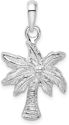 Náutico pavimente o Anklet tropical do pendente da colar da palmeira das férias da praia da CZ do zirconita para mulheres que o ouro 14K amarelo Plat