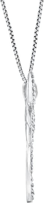 Sorriso de prata - colar contínua do pendente da árvore de Sterling Silver Beautiful Tropical Palm, com a corrente de âncora 17.5inch para mulheres