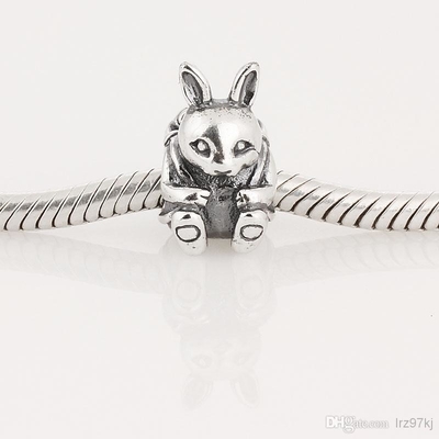 O coração feericamente da borboleta da preguiça dos braceletes BISAER 925 Sterling Silver Charms Cat Dog oscila