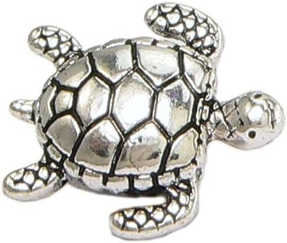 o grânulo de prata do pendente bonito antigo da tartaruga 160pcs encanta o bracelete original apto 9x7mm