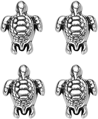 o grânulo de prata do pendente bonito antigo da tartaruga 160pcs encanta o bracelete original apto 9x7mm