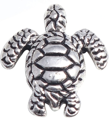 o grânulo de prata do pendente bonito antigo da tartaruga 160pcs encanta o bracelete original apto 9x7mm