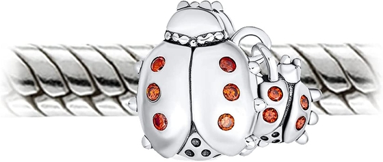 Personalize grânulos vermelhos do encanto de Lucky Ladybug Insect Gardener Dangle para as mulheres adolescentes