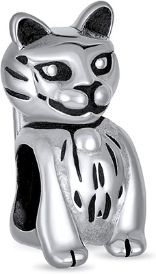 Mulheres de assento de Kitten Kitty Pet Animal Lover CAT Dangle Charm Beads For adolescentes