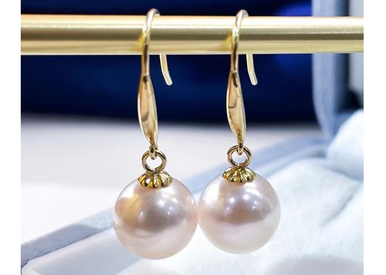 O brinco da pérola do círculo do OEM, pérola clássica oscila brincos para a dimensão do casamento 9-9.5MM