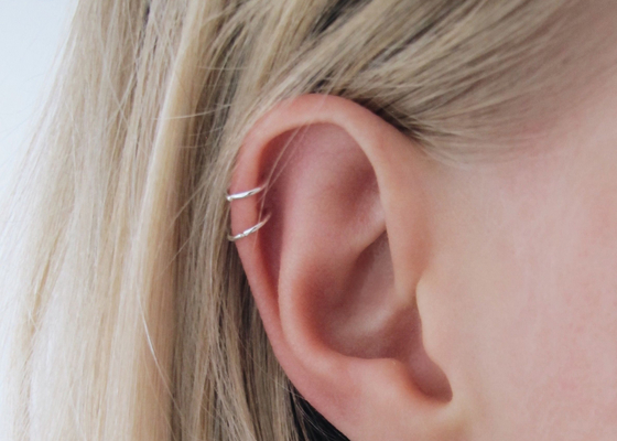 Hélice que perfura o Clicker do ouro 14K para o Tragus 16g-40g da cartilagem