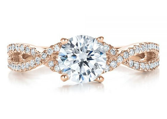 ODM natural do OEM da dimensão de 0.8ct Diamond Engagement Rings 6.0MM