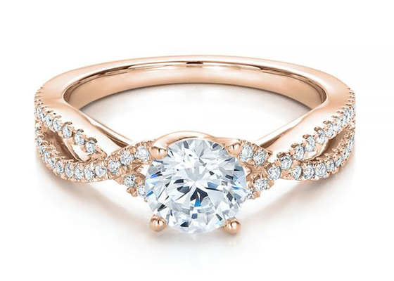 ODM natural do OEM da dimensão de 0.8ct Diamond Engagement Rings 6.0MM