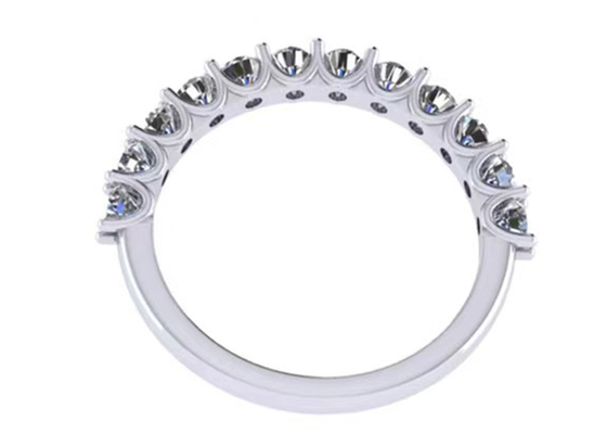 acoplamento de 1,2 ct e tamanho do peso RD2.7MM de Ring Set 1.93g do casamento