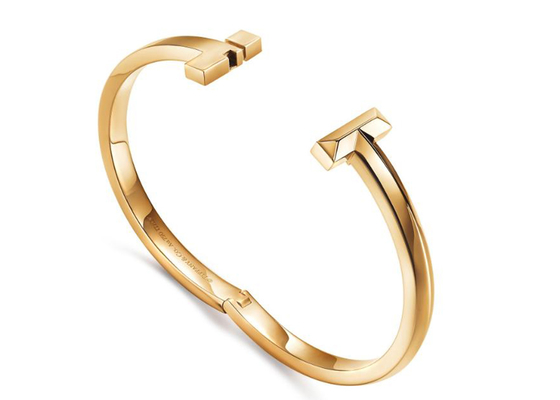 18K peso largo do T1 Diamond Hinged Bangle 43.31g para o aniversário