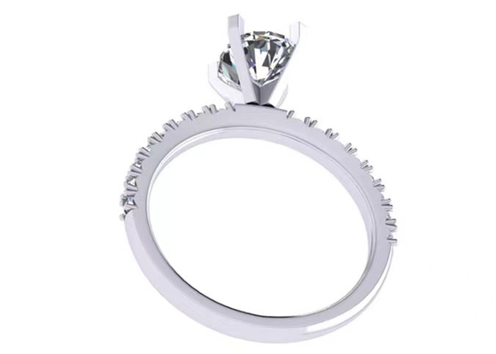 Corte redondo 1,5 tamanho oval do peso OV8×6MM de Diamond Ring 2.45g do quilate para o acoplamento