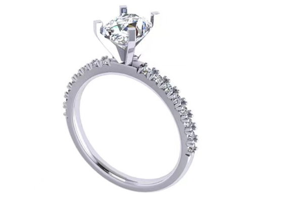 Corte redondo 1,5 tamanho oval do peso OV8×6MM de Diamond Ring 2.45g do quilate para o acoplamento