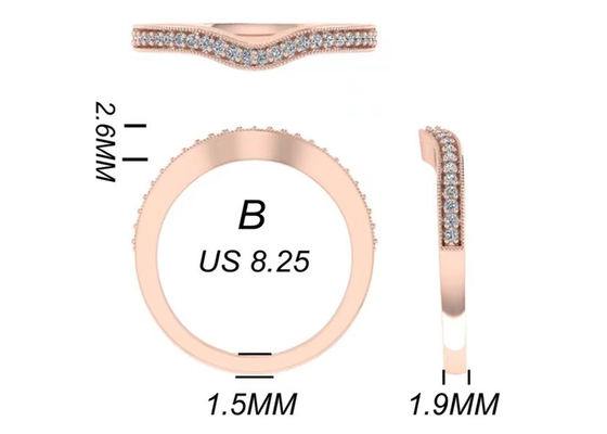 a joia do ouro maciço de 0.8ct 14K, aumentou anel de noivado do ouro ajustou RA5.6×4.5MM