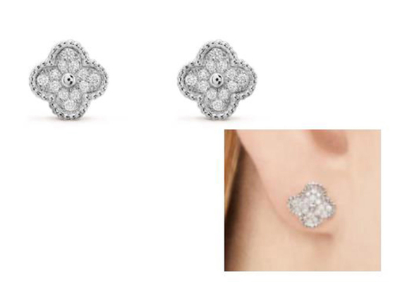 ouro Diamond Earrings de 0.24ct 18k, peso de 10mm Diamond Ear Studs 2.37g