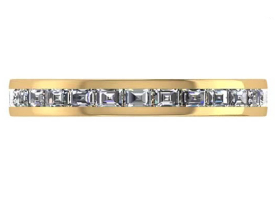 27pcs ODM do OEM do diamante 18K Rose Gold Ring With 2.0×1.5MM para o presente