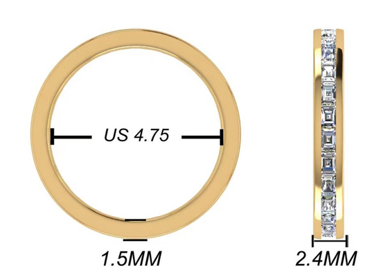 27pcs ODM do OEM do diamante 18K Rose Gold Ring With 2.0×1.5MM para o presente