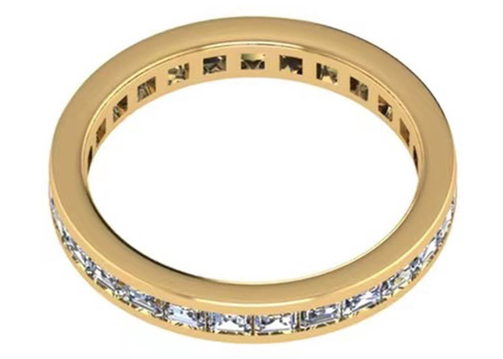 27pcs ODM do OEM do diamante 18K Rose Gold Ring With 2.0×1.5MM para o presente