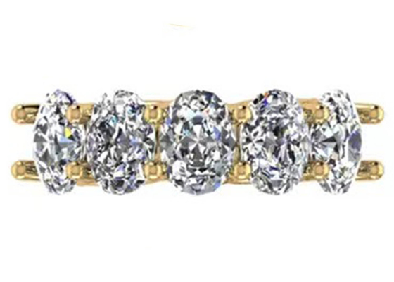Tamanho oval do diamante 18K Rose Gold Ring 6.43x 4.7x 3.03mm para o aniversário