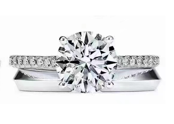 38pcs Diamond Engagement Ring Settings Round natural cortou 1.2ct RD7MM