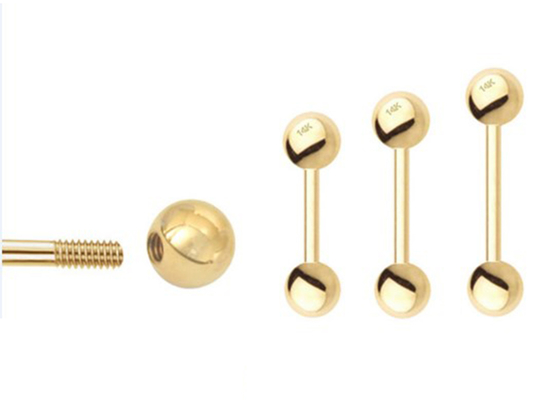 Brincos de Arcade Gold Body Piercing Jewelry que lustram o corte para o ODM do OEM da cartilagem