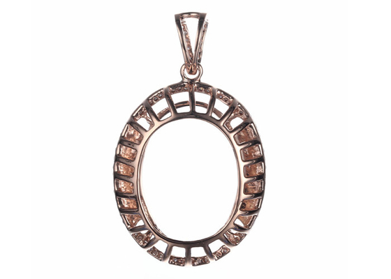Oval dê forma semi ao dente do peso 2.7g do pendente 10×14mm da joia da montagem que ajusta o tipo