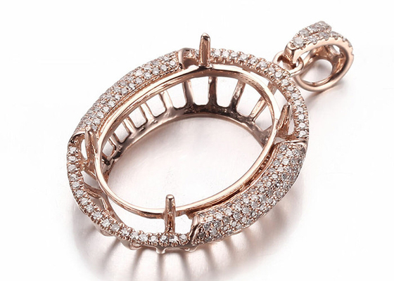 Oval dê forma semi ao dente do peso 2.7g do pendente 10×14mm da joia da montagem que ajusta o tipo