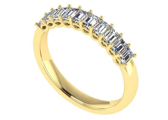 10pcs o EM do diamante 18k Rose Gold Ring 3.0×2.0mm cortou para o aniversário