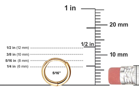 ODM perfurando do OEM do brinco da joia do corpo do ouro 14K com diamante do retângulo