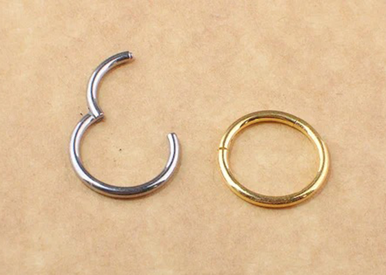 Clicker do ouro branco de Periceing, ODM do OEM dos brincos da aro do ouro 14k para o aniversário