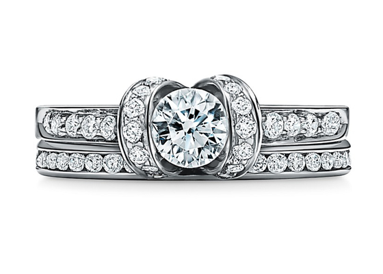 corte de círculo branco 3MM do ouro maciço de Ring Set 14K do casamento do acoplamento 0.78ct