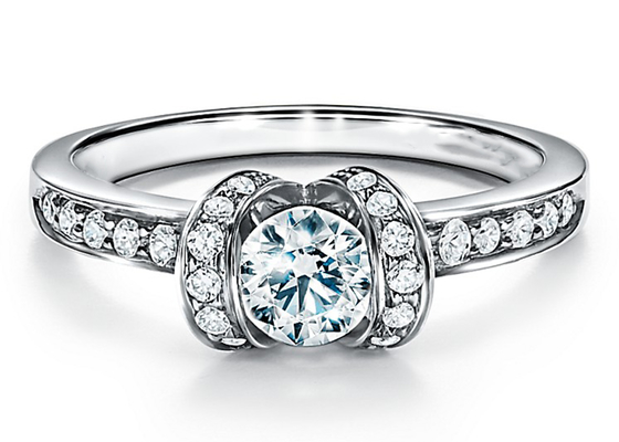 corte de círculo branco 3MM do ouro maciço de Ring Set 14K do casamento do acoplamento 0.78ct