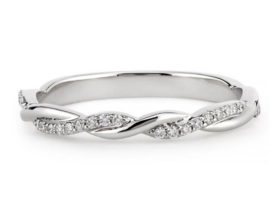 ODM real do corte de círculo de Diamond Jewellery Ring 0.3ct do ouro 14K branco para o acoplamento