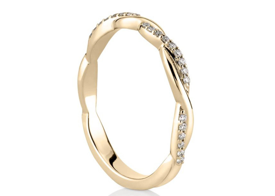 ODM real do corte de círculo de Diamond Jewellery Ring 0.3ct do ouro 14K branco para o acoplamento