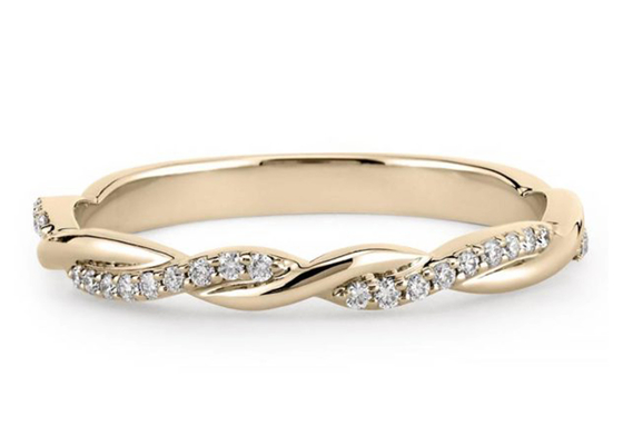 ODM real do corte de círculo de Diamond Jewellery Ring 0.3ct do ouro 14K branco para o acoplamento