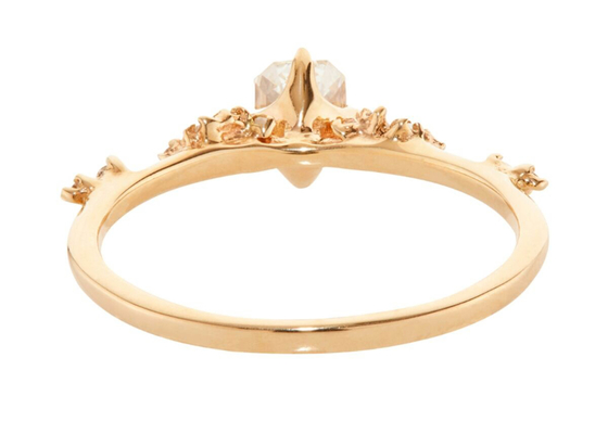 Forma Emerald Cut Diamond Ring, pedra de Ring With 6×8mm do acoplamento do grupo da garra