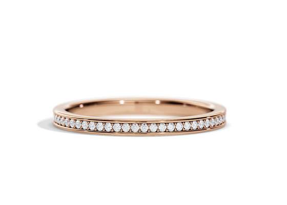 Meio peso de Ring Stacking 0.36ct do ouro da eternidade 9K para o aniversário