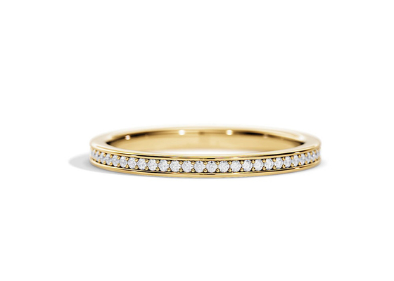 Meio peso de Ring Stacking 0.36ct do ouro da eternidade 9K para o aniversário