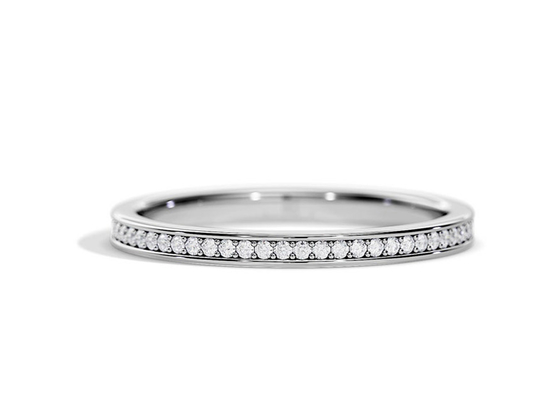 Meio peso de Ring Stacking 0.36ct do ouro da eternidade 9K para o aniversário