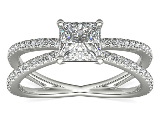 acoplamento da promessa de 0.1ct RD3.0MM e peso de Ring Set 3.21g do casamento