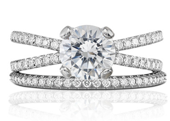 acoplamento da promessa de 0.1ct RD3.0MM e peso de Ring Set 3.21g do casamento