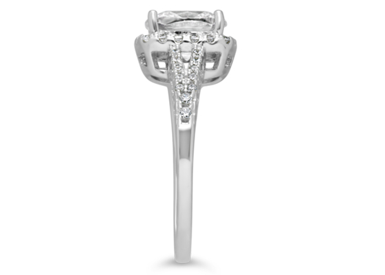 Cusion cortou a joia do ouro maciço de 2.43ct 14K, ODM natural cru dos aneis de noivado do diamante