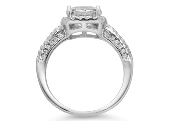 Cusion cortou a joia do ouro maciço de 2.43ct 14K, ODM natural cru dos aneis de noivado do diamante