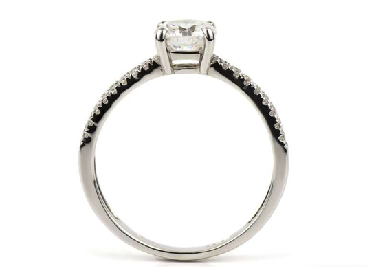 0.1ct peso do corte de círculo 3.21g da joia do ouro maciço do diamante 14K para o acoplamento